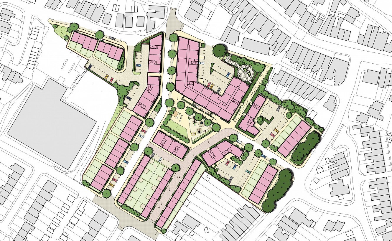Planning permission for redevelopment of brownfield site